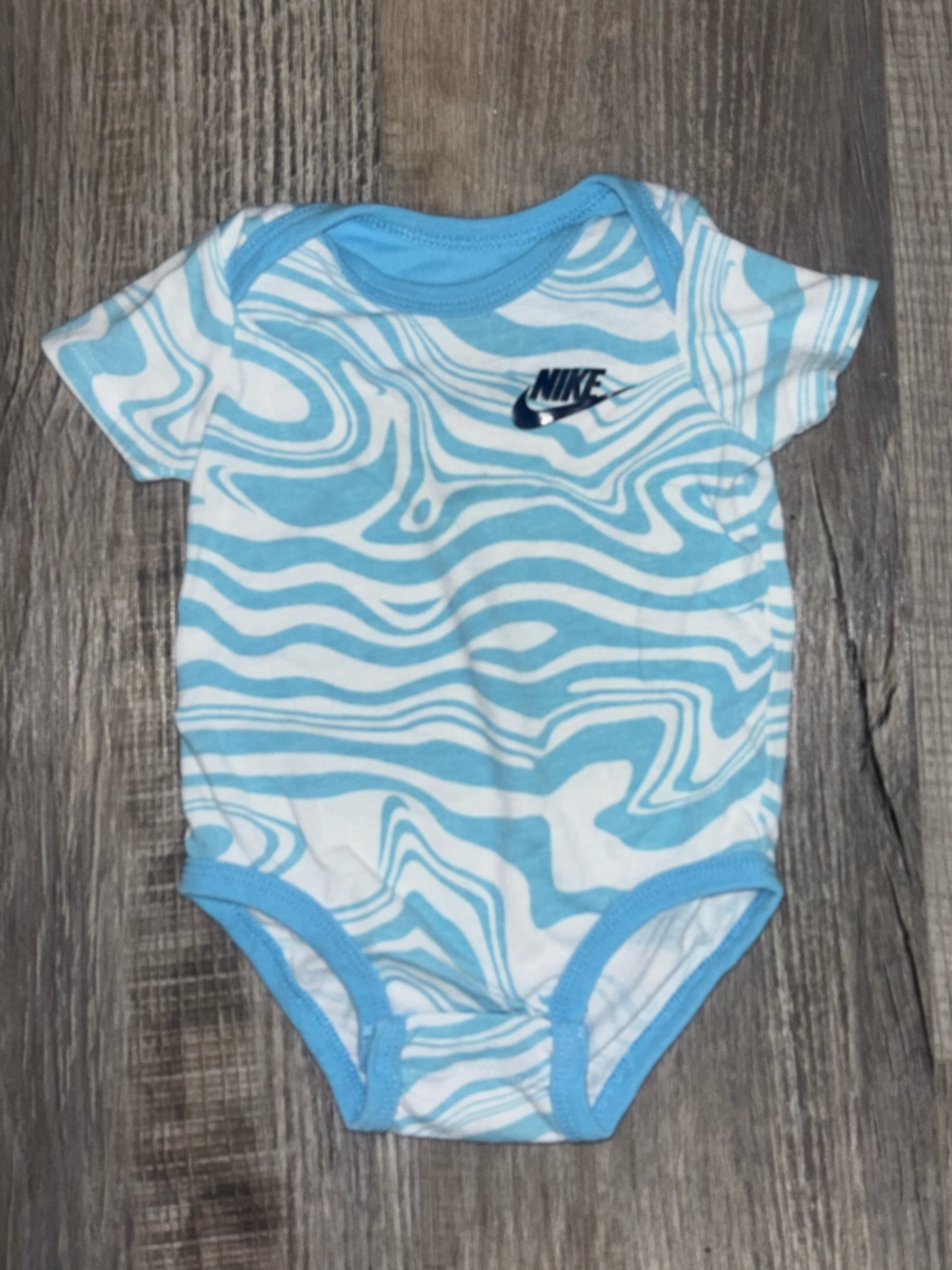 Nike Blue & White Swirl Infant Bodysuit